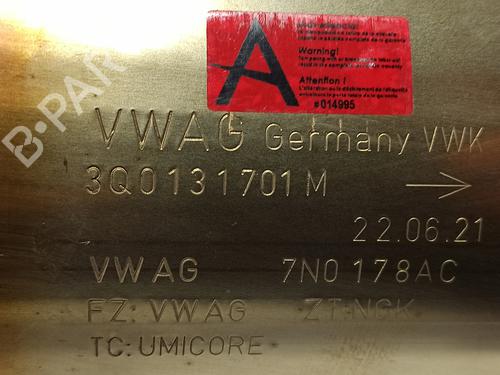 Catalyst VW GOLF VIII (CD1, DA1) 1.5 TSI | BP27216443M10 