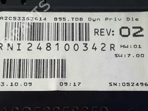 Instrument cluster RENAULT MEGANE III Hatchback (BZ0/1_, B3_) 2.0 dCi (BZ0Y) | BP5879186C47 
