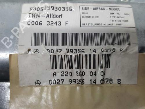 Right door airbag MERCEDES-BENZ S-CLASS (W220, V220) S 320 CDI (220.026, 220.126) | BP11423721C51 