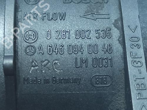 Mass air flow sensor MERCEDES-BENZ C-CLASS (W204) C 220 CDI (204.008) | BP18544161M95