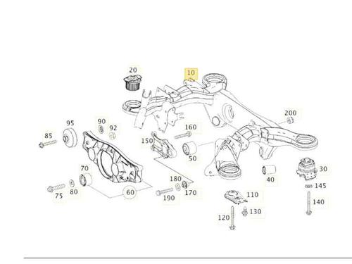 Used Rear axle MERCEDES-BENZ S-CLASS (W222, V222, X222) S 350 BlueTEC / d (222.132, 222.032, 222.123) (258 hp) 16392522