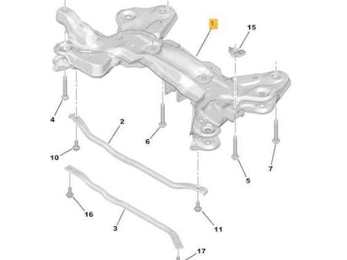Used Subframe PEUGEOT 208 I (CA_, CC_) 1.2 PureTech 82 (82 hp) 29264048