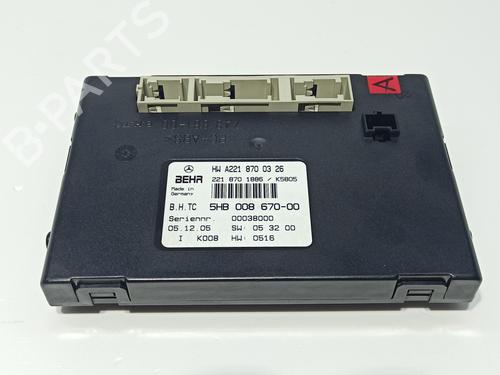 Electronic module MERCEDES-BENZ S-CLASS (W221, V221) S 320 CDI (221.022, 221.122) | BP17610759M83 