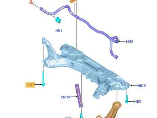 Used Subframe Subframe FORD FIESTA VII (HJ, HF) [2017-2026] 29217327 29217327