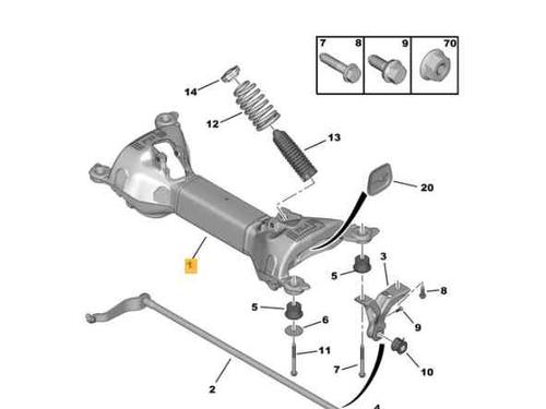 Used Rear axle PEUGEOT 407 (6D_) 2.0 HDi 135 (6DRHRH, 6DRHRE, 6DRHRG, 6DRHRJ) (136 hp) 23335042