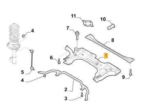 Used Subframe FIAT TIPO Hatchback (356_, 357_) 1.4 (356HXA1B, 357) (95 hp) 16386711
