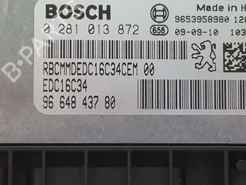 Engine control unit (ECU) PEUGEOT PARTNER Box Body/MPV 1.6 HDi | BP9671134M57 