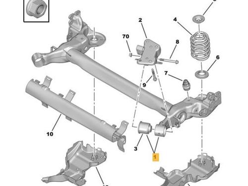 Used Rear axle CITROËN C3 Picasso (SH_) 1.6 HDI 90 (92 hp) 10265603