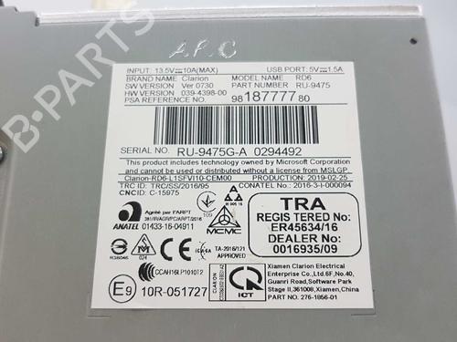 Radio CITROËN C3 / C3 ORIGIN III (SX) 1.5 BlueHDi 100 (SXYHYP, SXYHTU) | BP8044577E6 