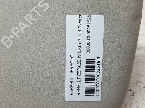 Right sun visor RENAULT ESPACE IV (JK0/1_) 2.2 dCi (JK0H) | BP2751091I2