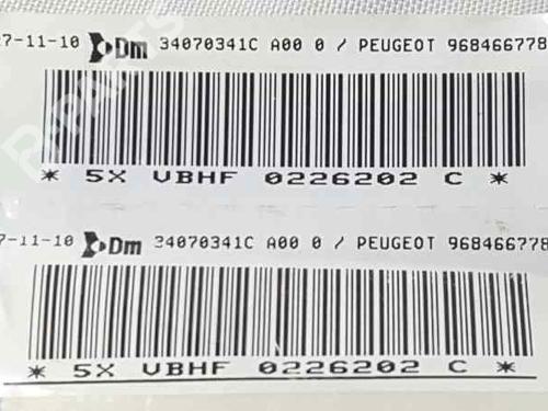 Right curtain airbag PEUGEOT 3008 I MPV (0U_) 2.0 HDi | BP3293205C12 