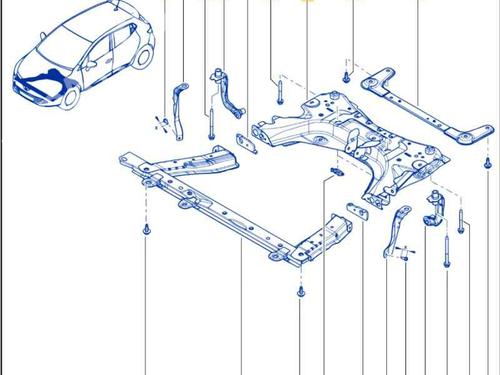 Used Subframe RENAULT CLIO IV (BH_) 1.2 TCe 120 (BHM0) (120 hp) 29264051