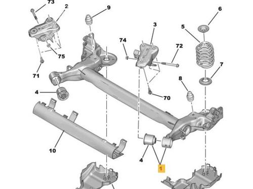 Used Rear axle CITROËN C3 III (SX) 1.2 THP 110 (SXHNPS, SXHNZT, SXHNZ6) (110 hp) 16388737