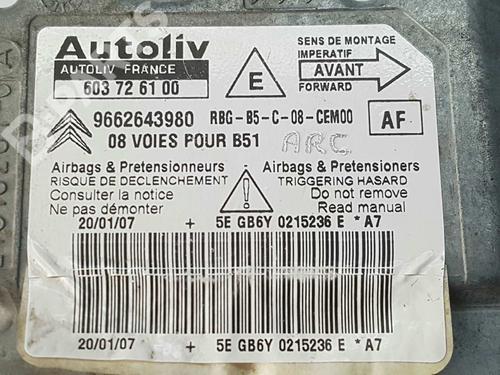 ECU airbags CITROËN C4 I (LC_) 1.6 HDi | BP7836912M53 