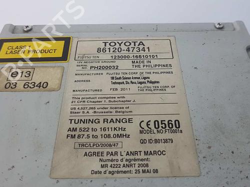 Radio TOYOTA PRIUS (_W3_) 1.8 Hybrid (ZVW3_) | BP4496441E6 