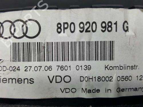 Instrument cluster AUDI A3 Sportback (8PA) 2.0 FSI | BP2783681C47