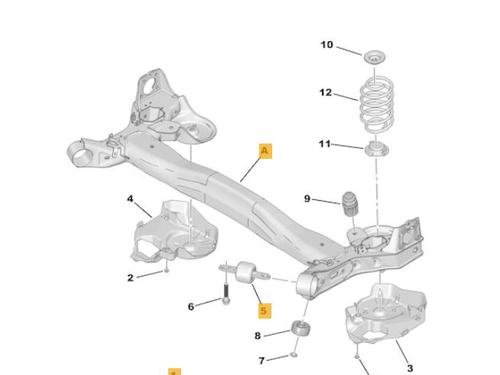 Rear axle CITROËN C4 Picasso II 1.6 BlueHDi 120 1647872380 | 1610186480