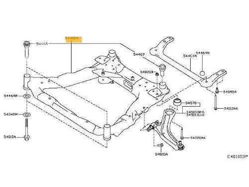 Used Subframe NISSAN QASHQAI I (J10, NJ10) 1.5 dCi (110 hp) 9500945