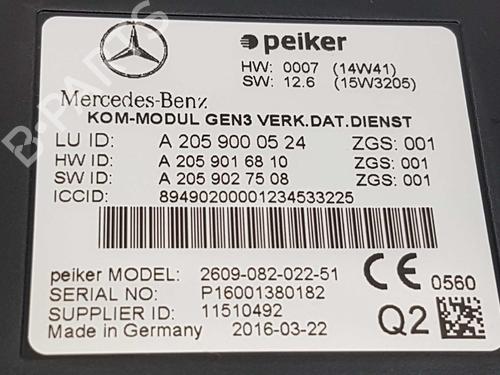 Electronic module MERCEDES-BENZ GLA-CLASS (X156) GLA 200 CDI / d (156.908) | BP9739295M83