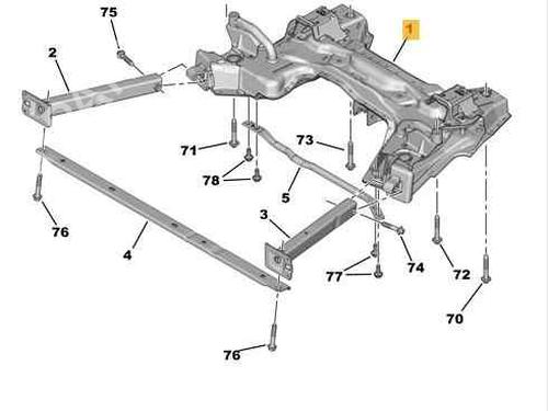 Used Subframe CITROËN C3 AIRCROSS II (2R_, 2C_) 1.2 PureTech 110 (2RHNZB, 2RHNZW, 2RHNPX, 2RHNPJ) (110 hp) 29171092