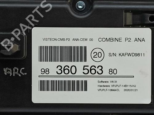 Instrument cluster PEUGEOT 208 II (UB_, UP_, UW_, UJ_) 1.5 BlueHDI 100 | BP8213107C47