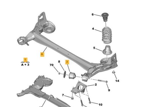 Used Rear axle CITROËN C4 Grand Picasso I (UA_) 1.6 HDi (109 hp) 16395141