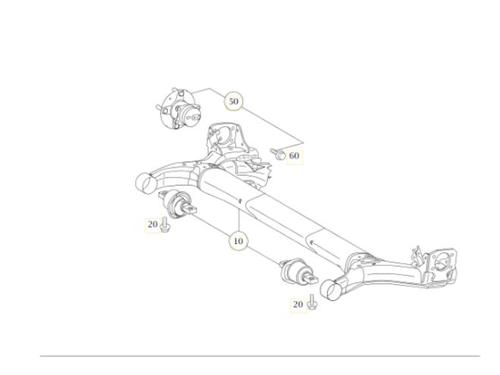 Rear axle SMART FORFOUR (454) 1.1 (454.033) A4543500308
