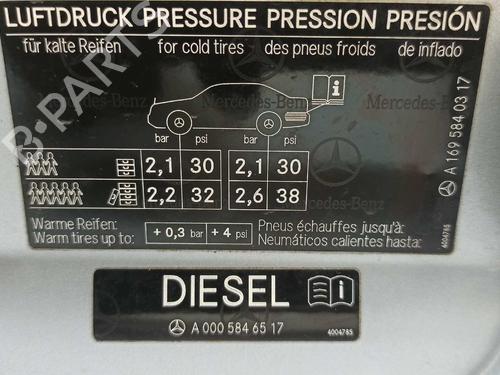 Fuel flap MERCEDES-BENZ A-CLASS (W169) A 180 CDI (169.007, 169.307) | BP6602443C131 
