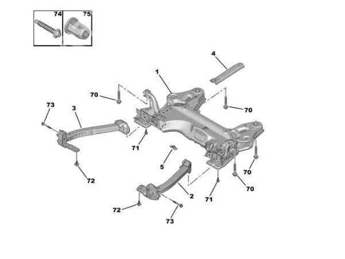 Used Subframe CITROËN C4 III (BA_, BB_, BC_) 1.2 PureTech 130 (BAHNSA, BAHNSB) (130 hp) 29152026