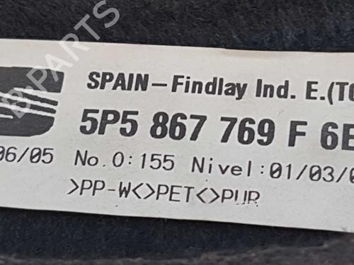 Rear parcel shelf SEAT TOLEDO III (5P2) 1.9 TDI | BP6476074C85