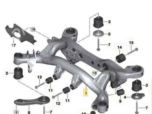 Used Rear axle BMW 1 (E87) 118 d (122 hp) 29152025