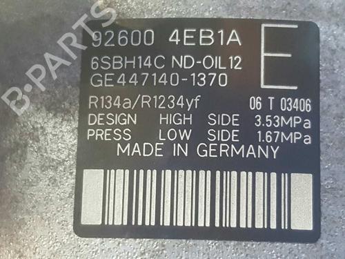 AC compressor NISSAN QASHQAI II SUV (J11, J11_) 1.6 dCi | BP5934814M34 