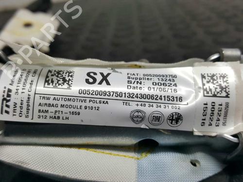 Left curtain airbag FIAT 500 (312_) 1.2 (312AXA1A) | BP2728916C11 