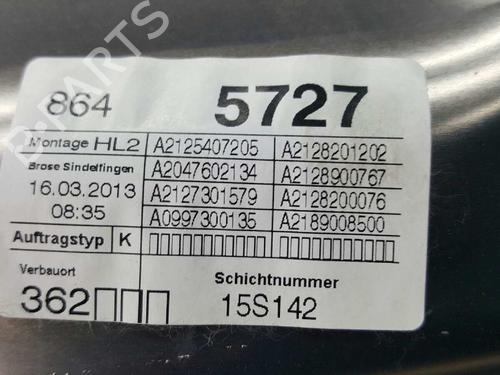 Rear left window mechanism MERCEDES-BENZ E-CLASS (W212) E 220 CDI / BlueTEC (212.001, 212.002) | BP2751202C24 