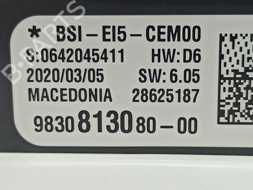 Fuse box PEUGEOT 508 SW II (FC_, FJ_, F4_) 2.0 BlueHDi 160 | BP16008178E1