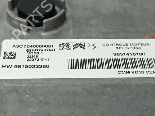 Engine control unit (ECU) PEUGEOT 2008 II (UD_, US_, UY_, UJ_, UR_, UC_) 1.2 PureTech 130 (USHNS, URHNS) | BP27332919M57 