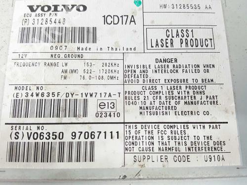 Radio VOLVO C30 (533) 1.6 D | BP3176010E6