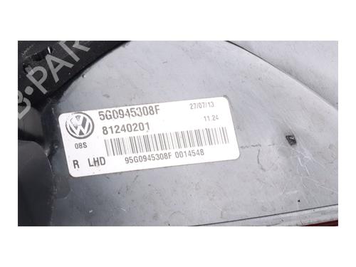 Right tailgate light VW GOLF VII (5G1, BQ1, BE1, BE2) 2.0 GTI | BP22211077C80 