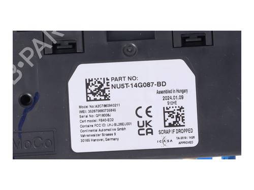 Elektronisk modul FORD TRANSIT V363 Platform/Chassis (FED, FFD) 2.0 EcoBlue | BP19572998M83 
