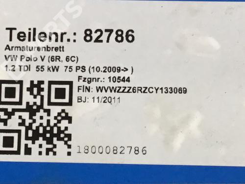 Dashboard VW POLO V (6R1, 6C1) 1.2 TDI | BP10183351C46 