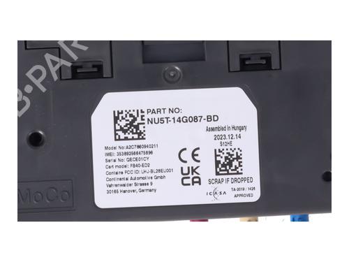 Elektronisk modul FORD TRANSIT V363 Platform/Chassis (FED, FFD) 2.0 EcoBlue | BP19407698M83 