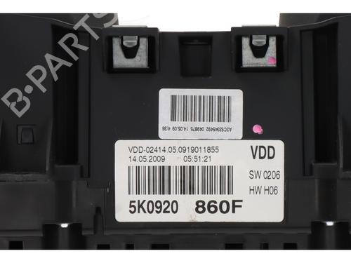 Instrument cluster VW GOLF VI (5K1) 1.4 | BP16149629C47