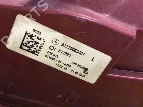 Left taillight MERCEDES-BENZ S-CLASS (W222, V222, X222) S 500 Maybach (222.982) | BP32442473C34
