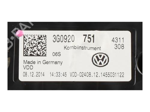 Instrument cluster VW PASSAT B8 Variant (3G5, CB5) 1.6 TDI | BP16562286C47 