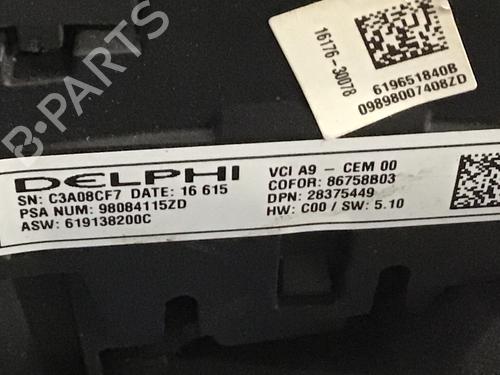 Steering wheel PEUGEOT 208 I (CA_, CC_) 1.6 VTi | BP19676251C49 