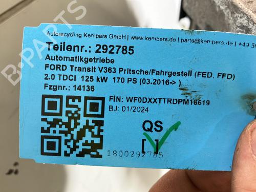 Used Gearbox Gearbox FORD TRANSIT V363 Platform/Chassis (FED, FFD) 2.0 EcoBlue (170 hp) 33618514 33618514