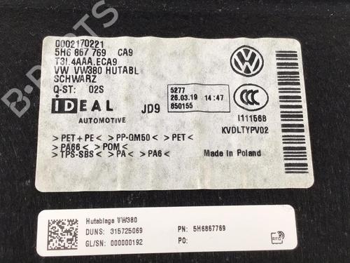 Rear parcel shelf VW GOLF VIII (CD1, DA1) 1.0 TSI | BP29576446C85 