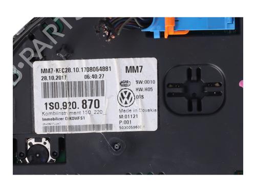 Instrument cluster VW UP! (121, 122, BL1, BL2, BL3, 123) 1.0 | BP22966725C47 