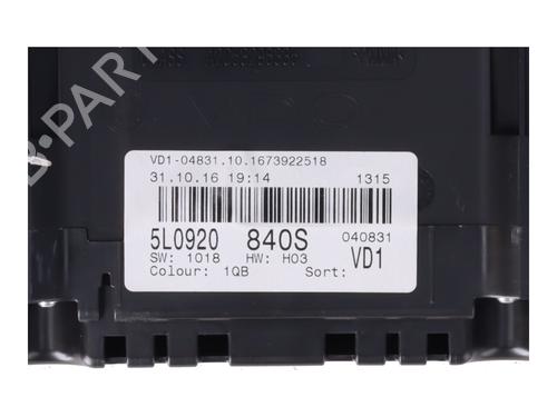 Instrument cluster SKODA YETI (5L) 1.4 TSI | BP19674537C47 