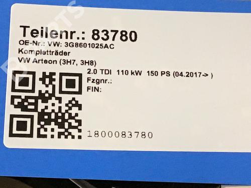 Rim VW ARTEON (3H7, 3H8) 2.0 TDI | BP12140186C45 